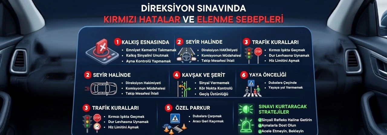 Direksiyon Sınavında Kırmızı Hatalar ve Elenme Sebepleri