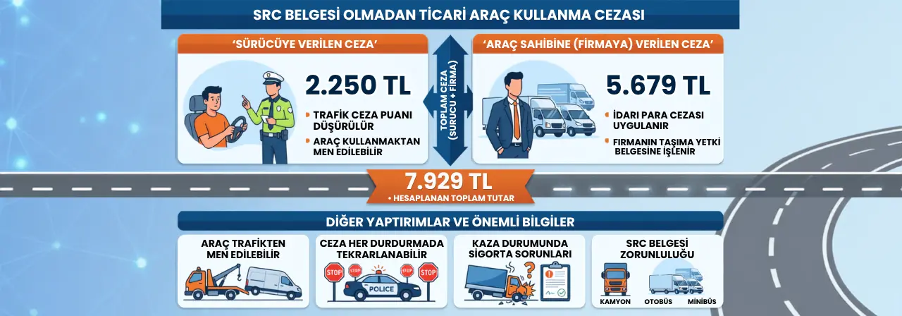 SRC Belgesi Olmadan Ticari Araç Kullanma Cezası Ne Kadar?