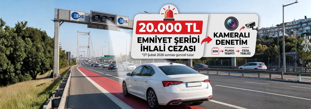 Emniyet Şeridi İhlali Cezası Ne Kadar? Kameralı Denetim