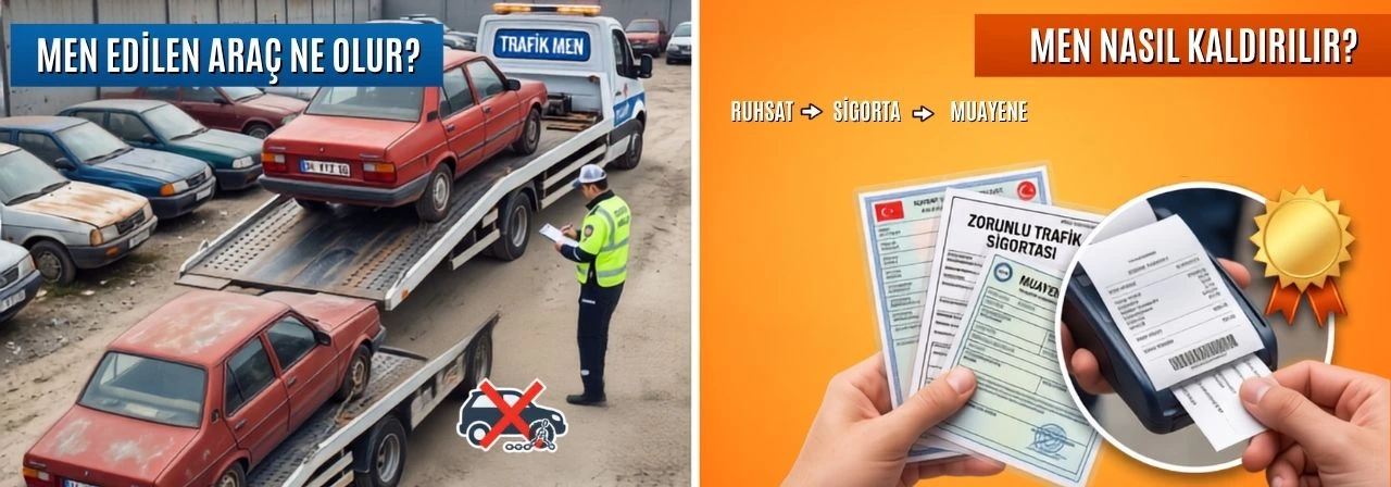 Trafikten Men Edilen Araç Ne Olur? Men Nasıl Kaldırılır?