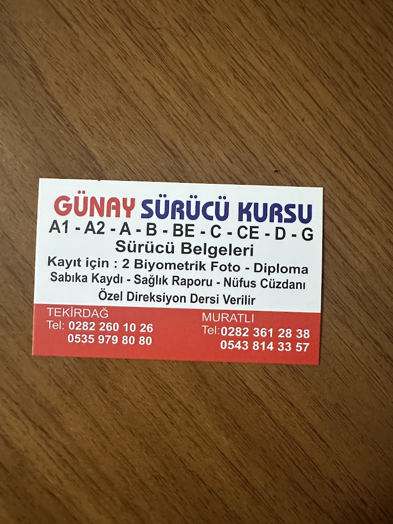 Günay Sürücü Kursu (Tekirdağ Şubesi)