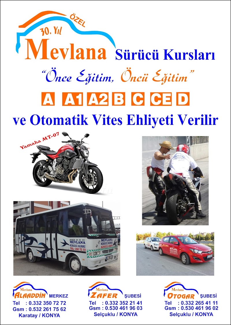 Mevlana Sürücü Kursu (Zafer Şubesi)