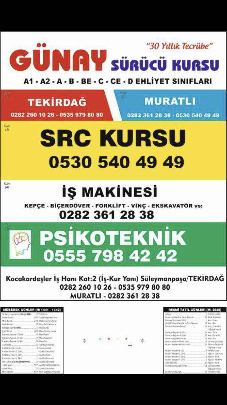 Günay Sürücü Kursu (Tekirdağ Şubesi)
