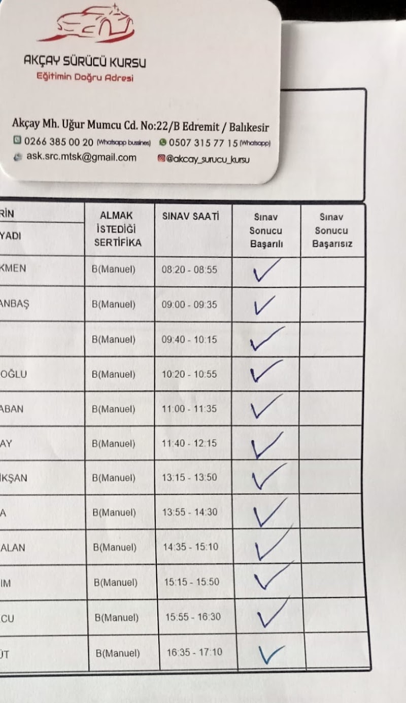 Öz Akçay Sürücü Kursu