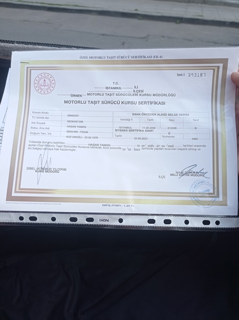 Örnek Sürücü Kursu