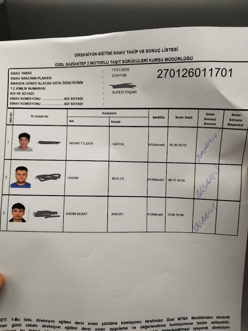 Gaziantep 2 Sürücü Kursu