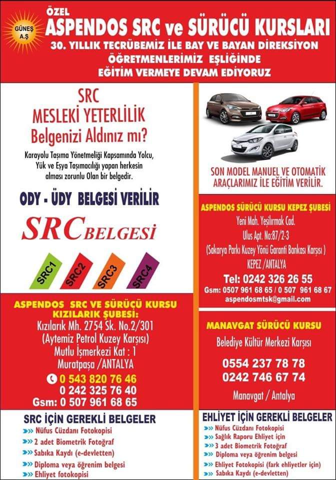 Aspendos Sürücü Kursu (Muratpaşa Şubesi)