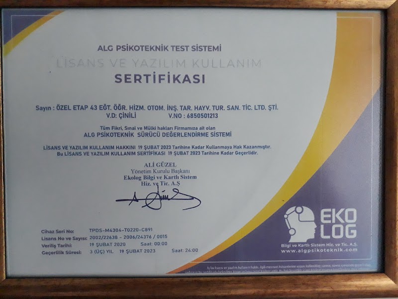 Etap-43 Sürücü Kursu