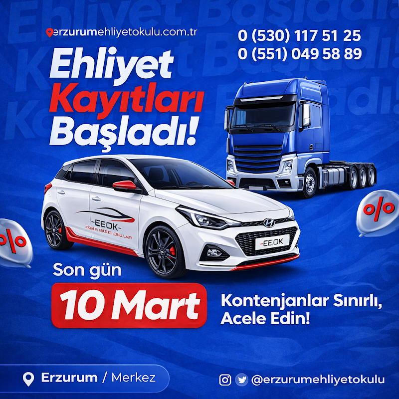 Erzurum Ehliyet Okulu Sürücü Kursu
